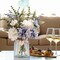 Silk Flowers in Vase, Artificial Flowers Arrangement with Glass Vase Faux Dahlia for Decoration Table Centerpiece (Dahlia)